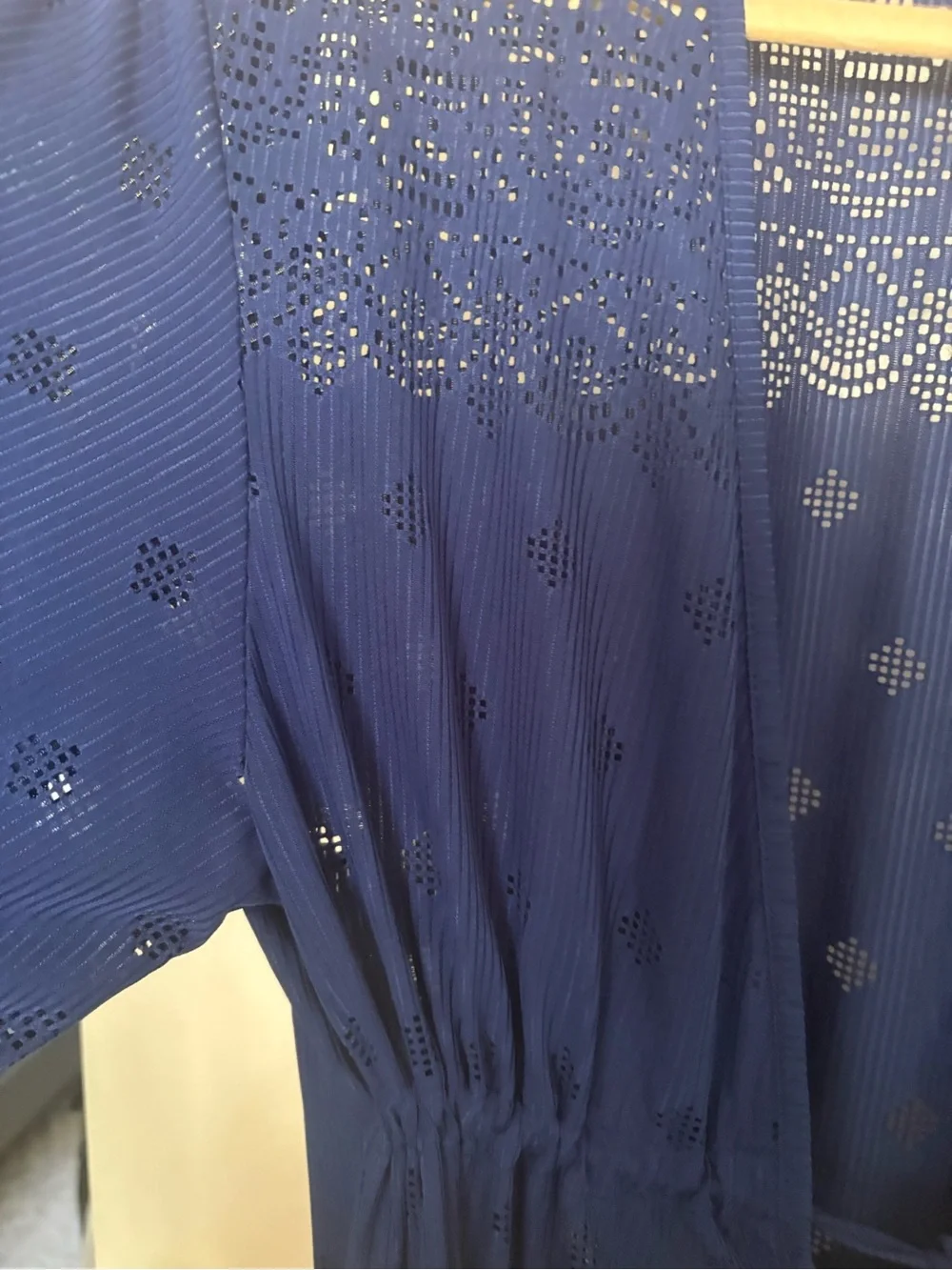 Dotti Navy Crochet Drawstring Swim Coverup